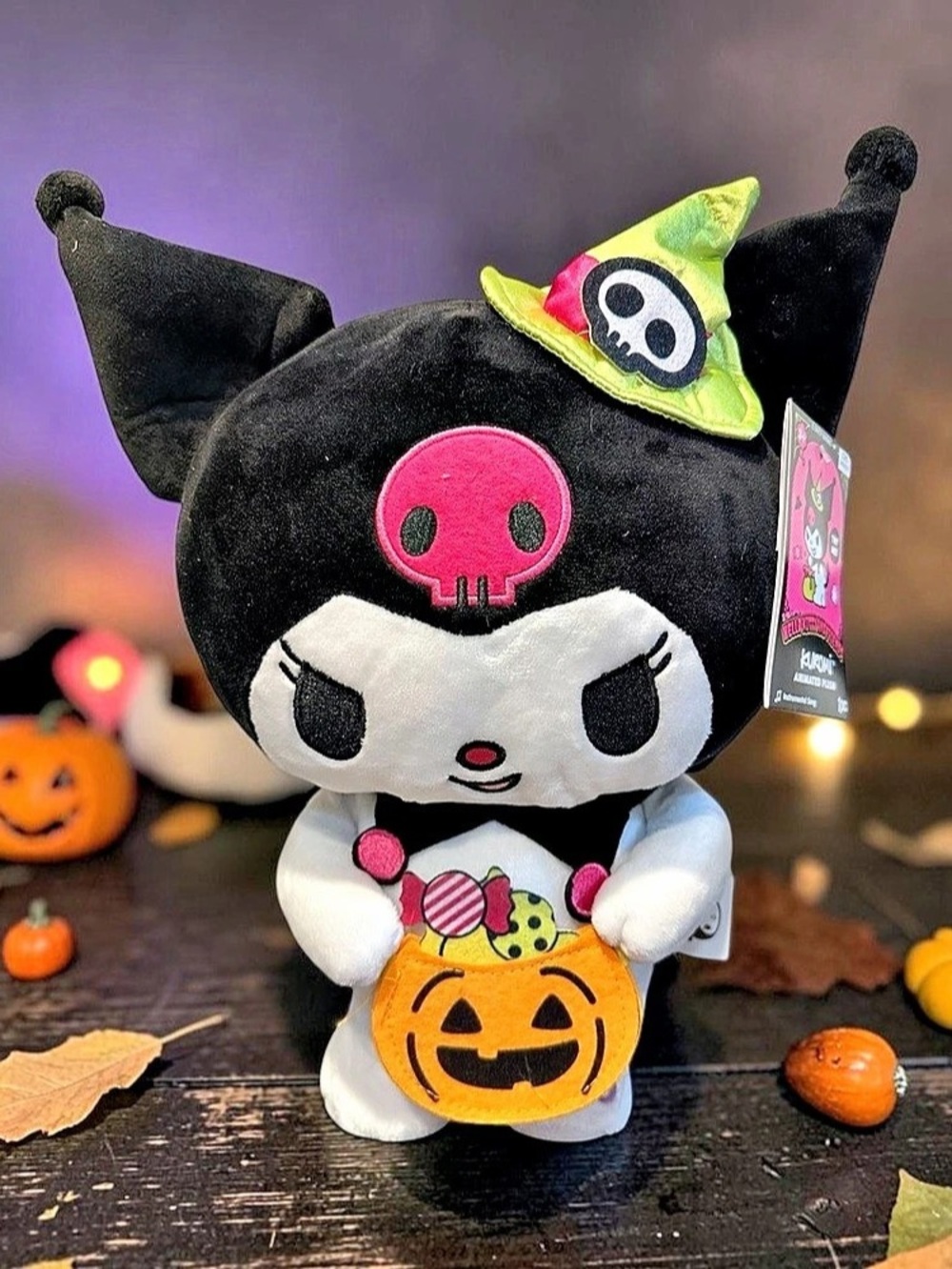 Hello Kitty & Friends Halloween Kuromi Animated Side Stepper Plush 15”